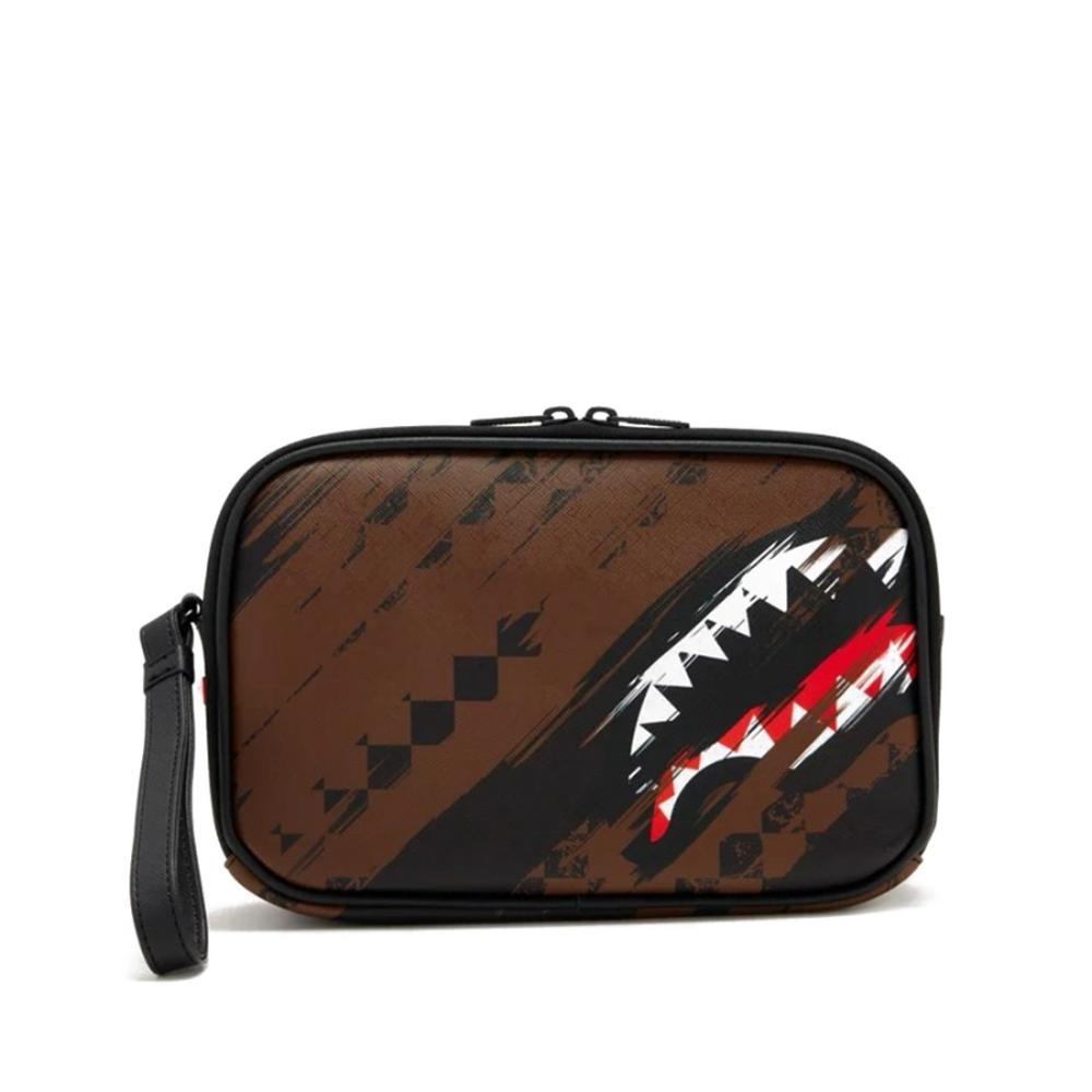 Sprayground Borsello Smeared Grunge Brown Black