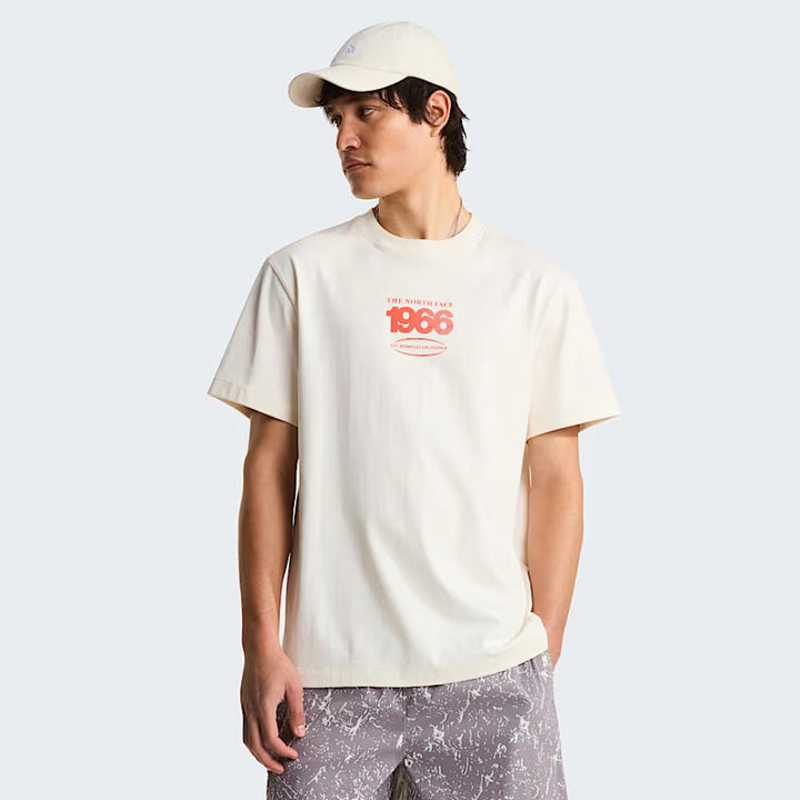 The North Face T-shirt Track Relaxed Graphic White Dune Uomo