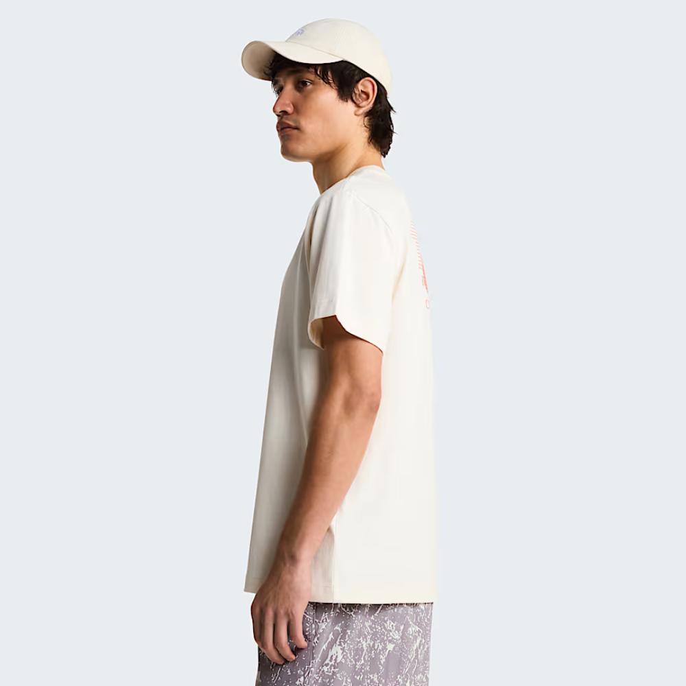 The North Face T-shirt Track Relaxed Graphic White Dune Uomo