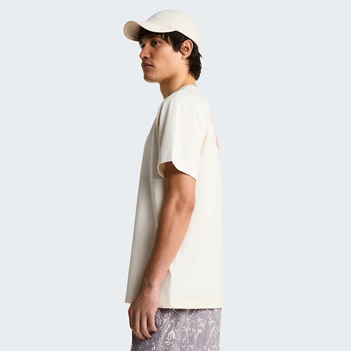 The North Face T-shirt Track Relaxed Graphic White Dune Uomo