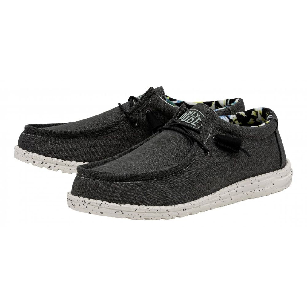 SNEAKERS HEY DUDE WALLY STRETCH CANVAS BLACK